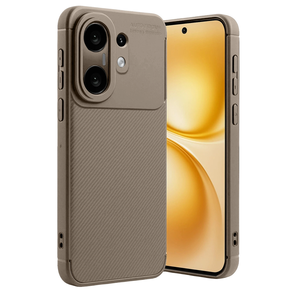 Vivo X200 Fe Auto Focus Karbon Kapak -kahverengi