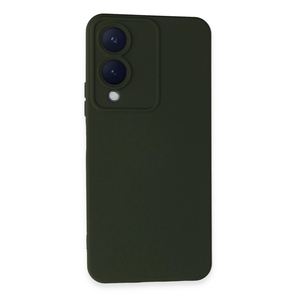 Vivo Y17s Kılıf Nano İçi Kadife Silikon - Koyu Yeşil