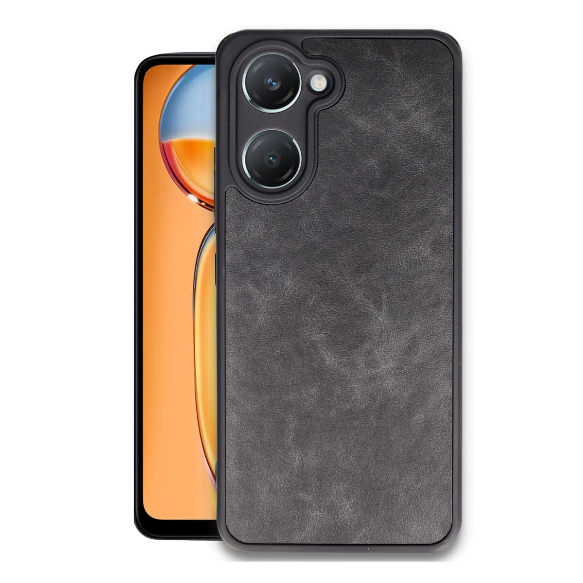 Vivo Y18 Kılıf Aras Deri Kapak - Siyah