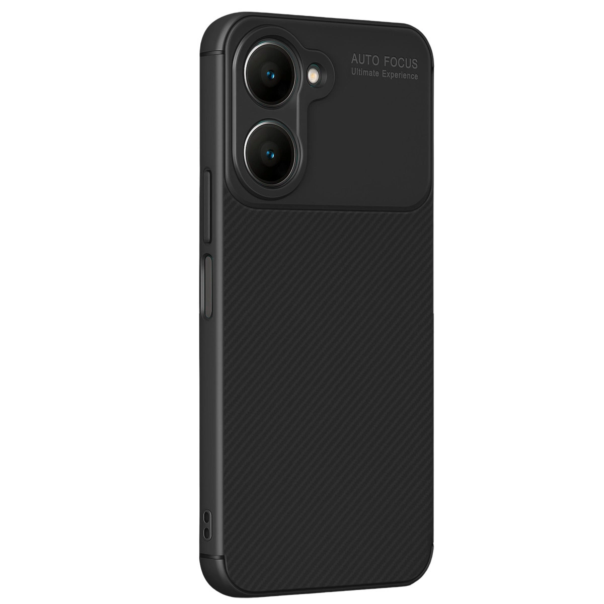 Vivo Y18 Kılıf Auto Focus Karbon Kapak - Siyah