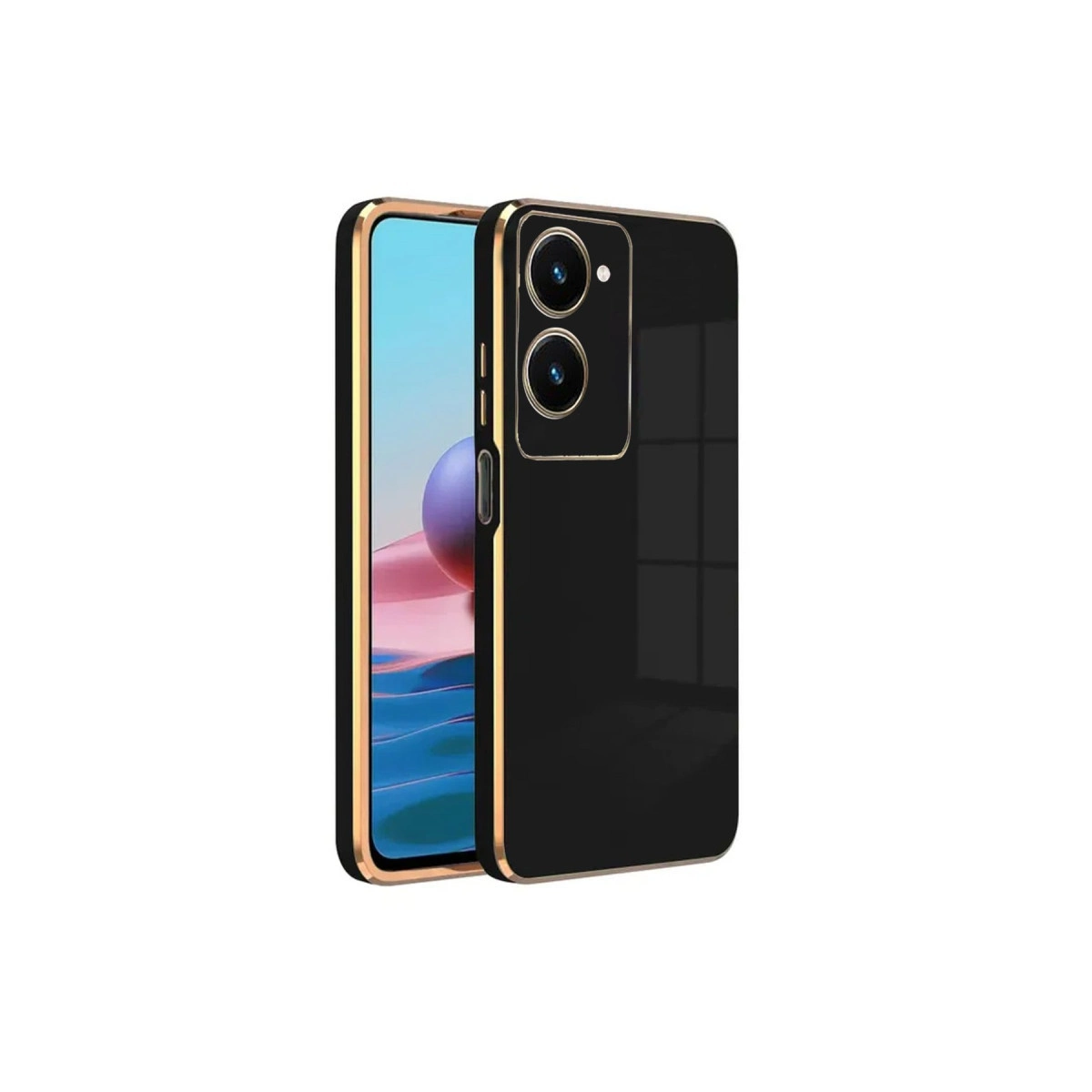 Vivo Y18 Kılıf Volet Silikon - Siyah