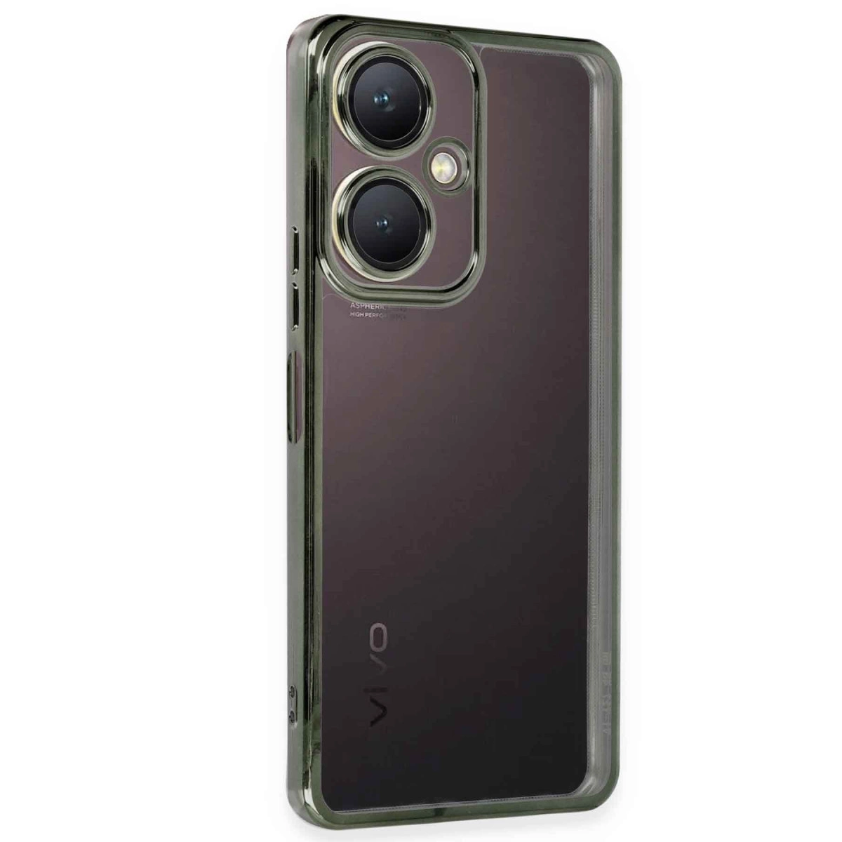 Vivo Y27 Kılıf Razer Lensli Silikon - Yeşil