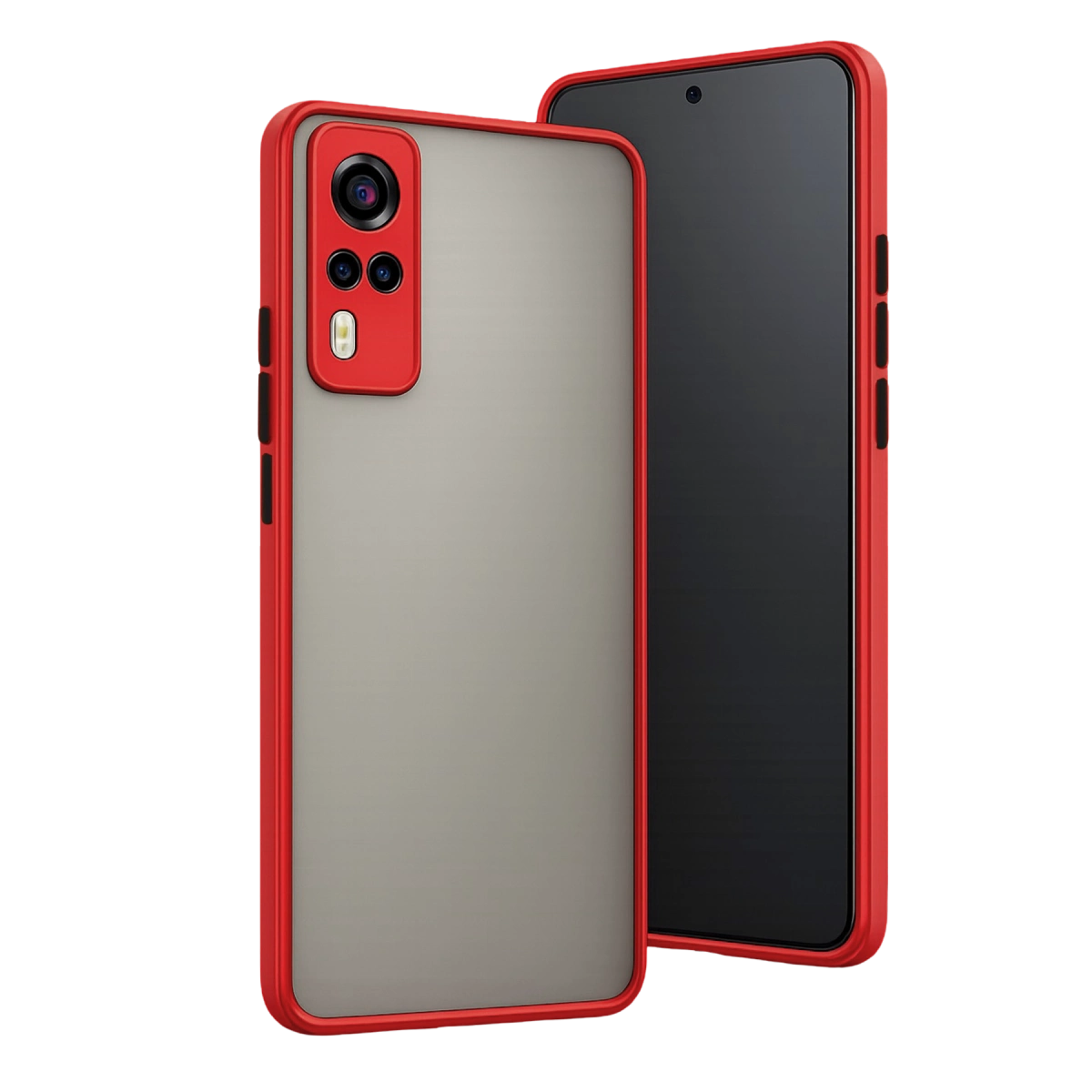 Vivo Y53s Kılıf Montreal Silikon Kapak - Kırmızı