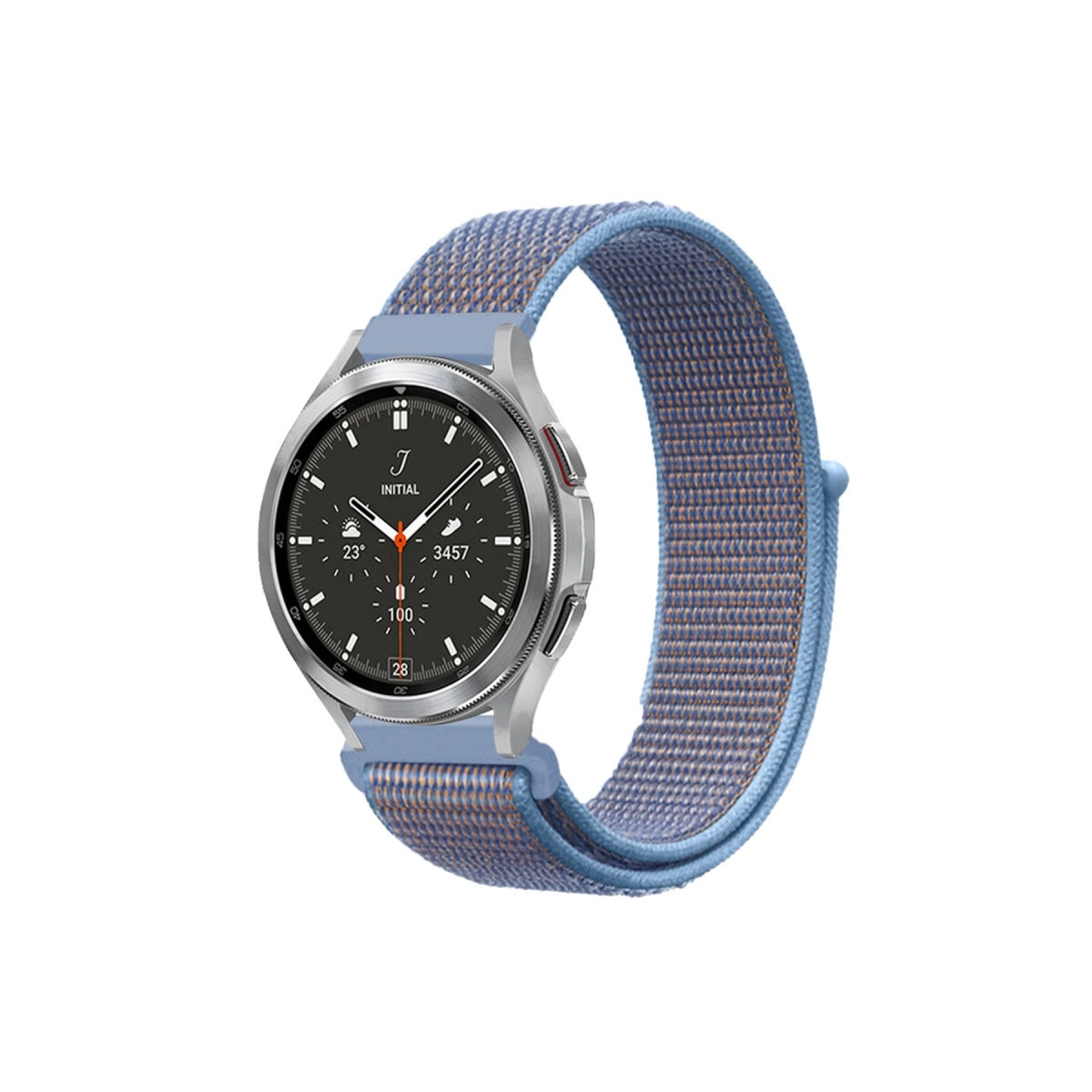 Watch 22mm Hasırlı Cırtcırtlı Kordon - Mavi