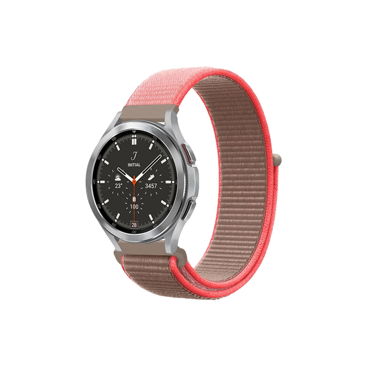 Watch 22mm Hasırlı Cırtcırtlı Kordon - Pembe