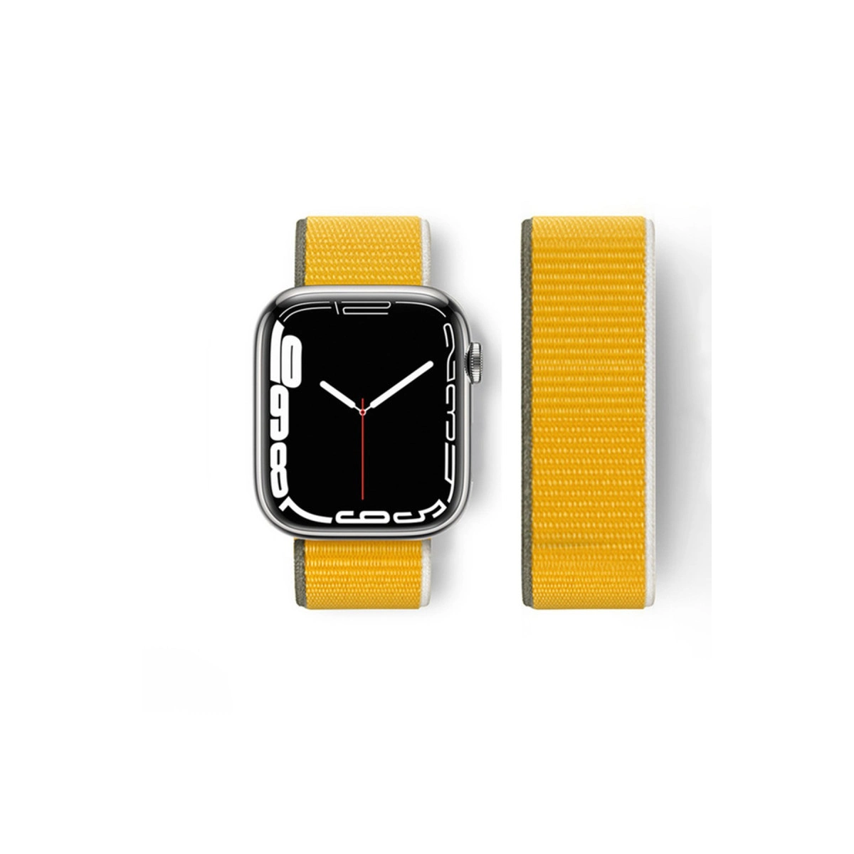 Watch 42mm Hasırlı Cırtcırtlı Kordon - Sarı