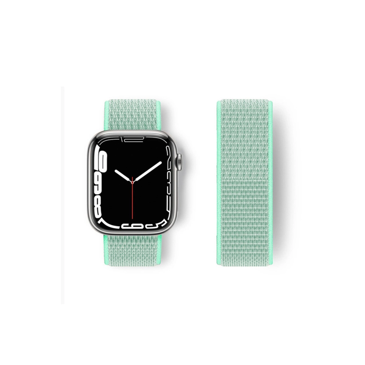 Watch 42mm Hasırlı Cırtcırtlı Kordon - Turkuaz