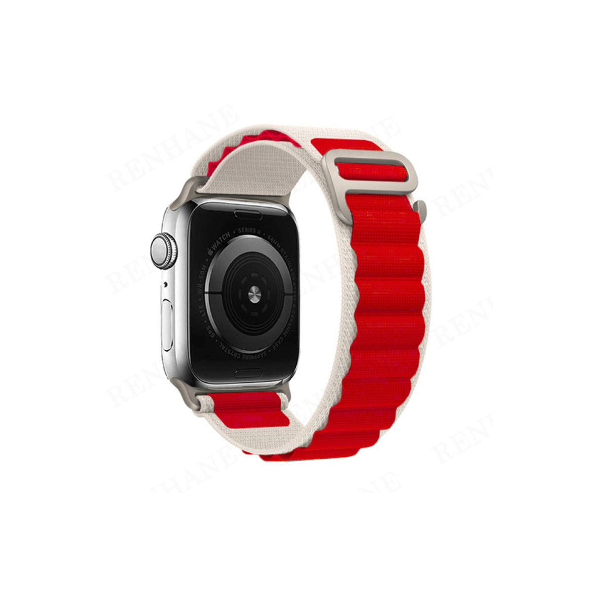 Watch 42mm Mountain Kordon - Beyaz-kırmızı