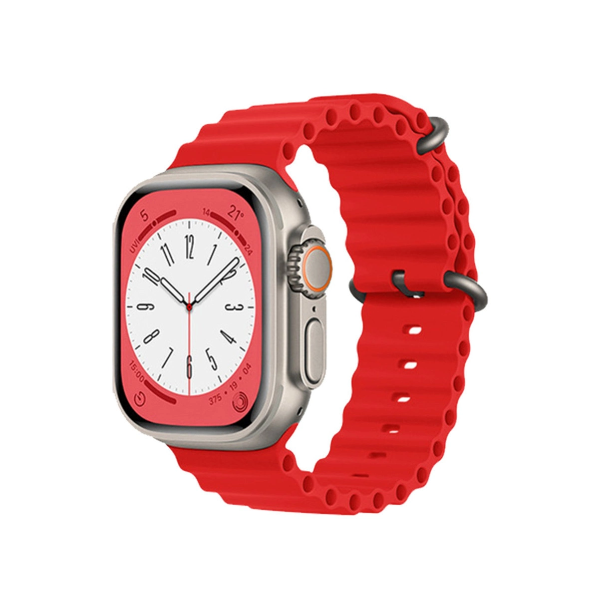 Watch 42mm Ocean Kordon - Kırmızı