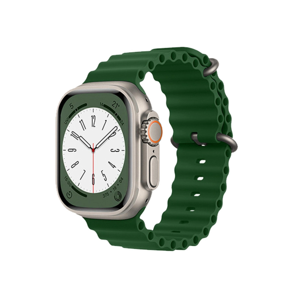 Watch 42mm Ocean Kordon - Koyu Yeşil