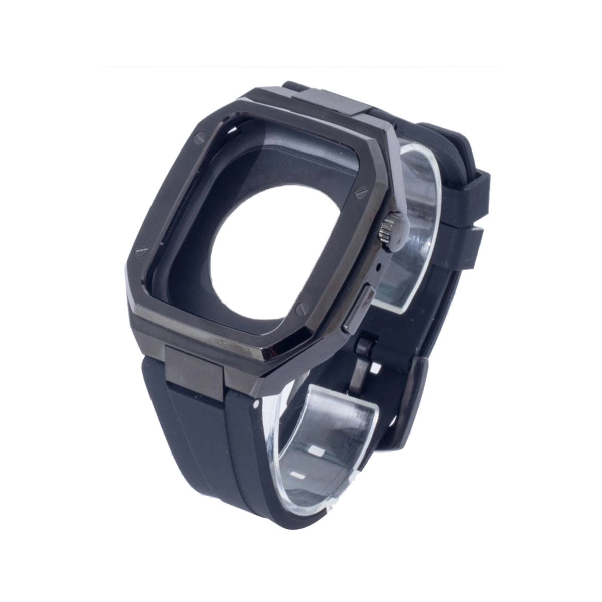 Watch 45mm Kr402 Metal Kasa Silikon Kordon - Siyah