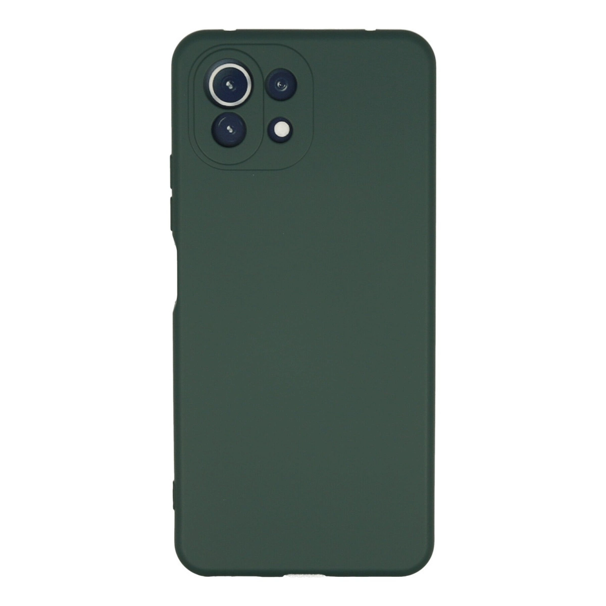 Xiaomi Mi 11 Lite Kılıf Nano İçi Kadife Silikon - Koyu Yeşil