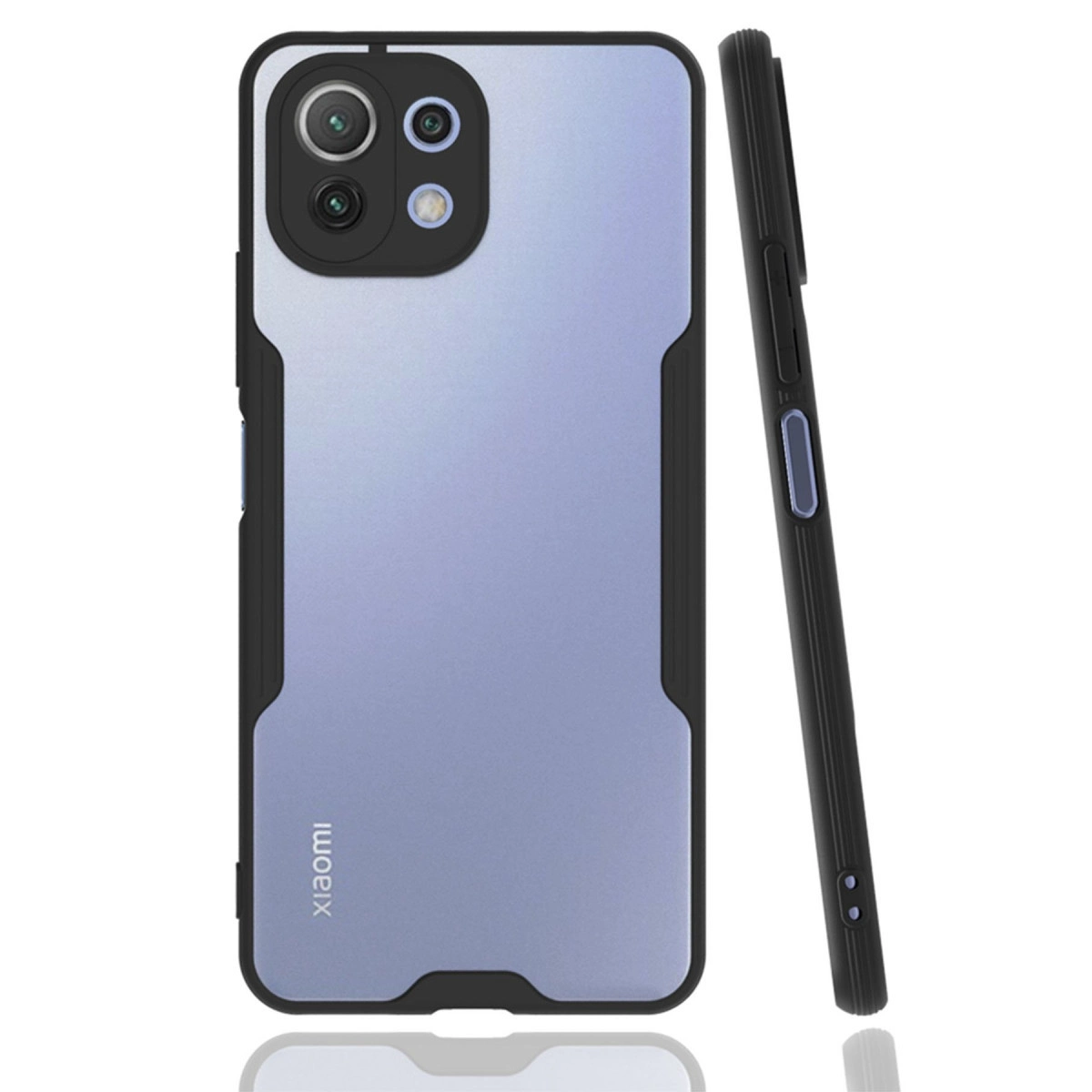Xiaomi Mi 11 Lite Kılıf Platin Silikon - Siyah