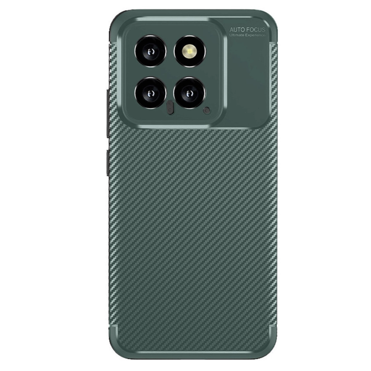 Xiaomi Mi 14t Kılıf Auto Focus Karbon Kapak - Koyu Yeşil