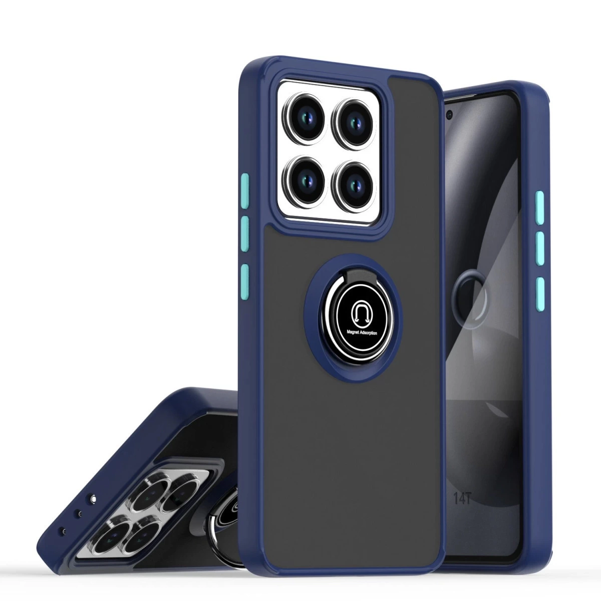 Xiaomi Mi 15 Pro Kılıf Montreal Yüzüklü Silikon Kapak - Lacivert