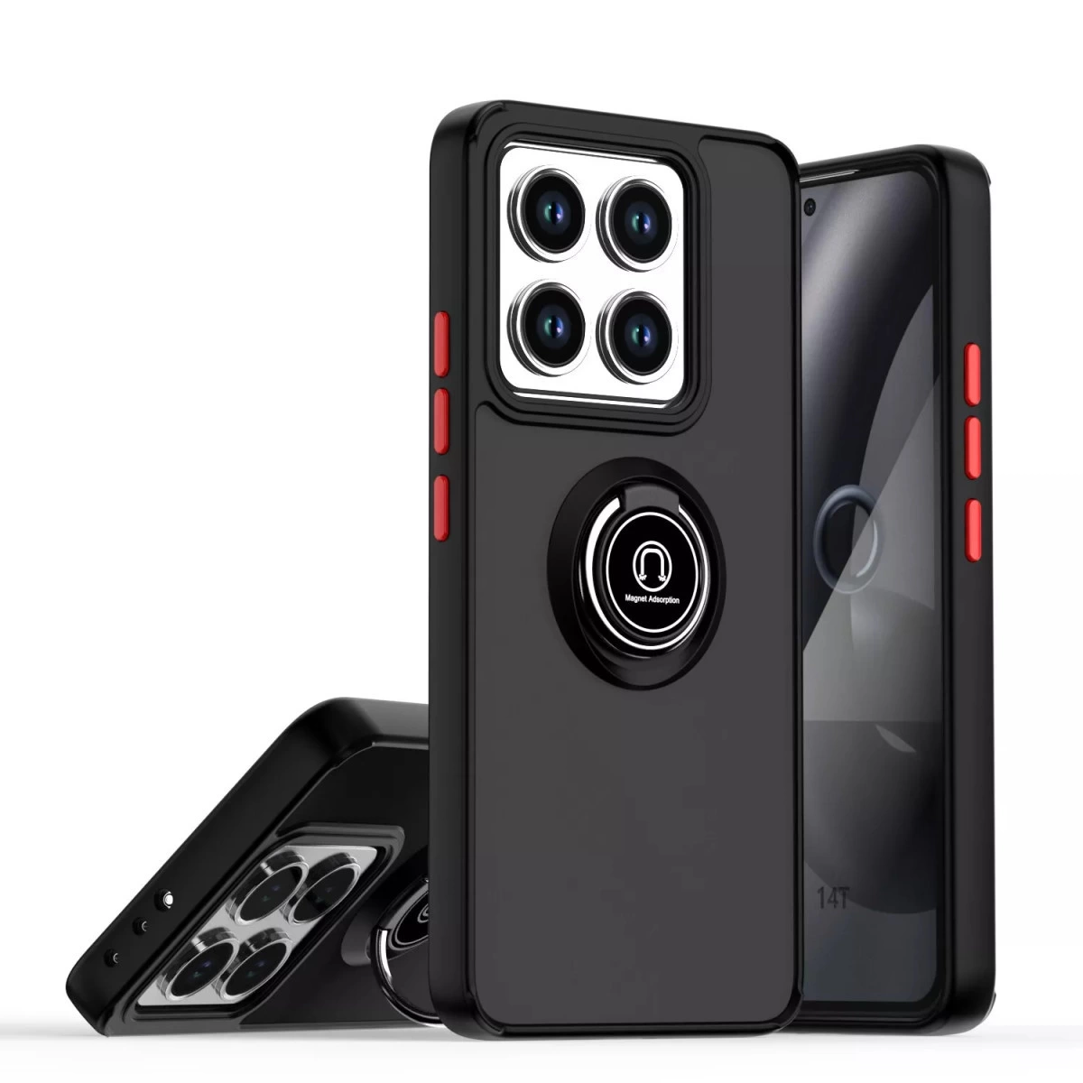 Xiaomi Mi 15 Pro Kılıf Montreal Yüzüklü Silikon Kapak - Siyah