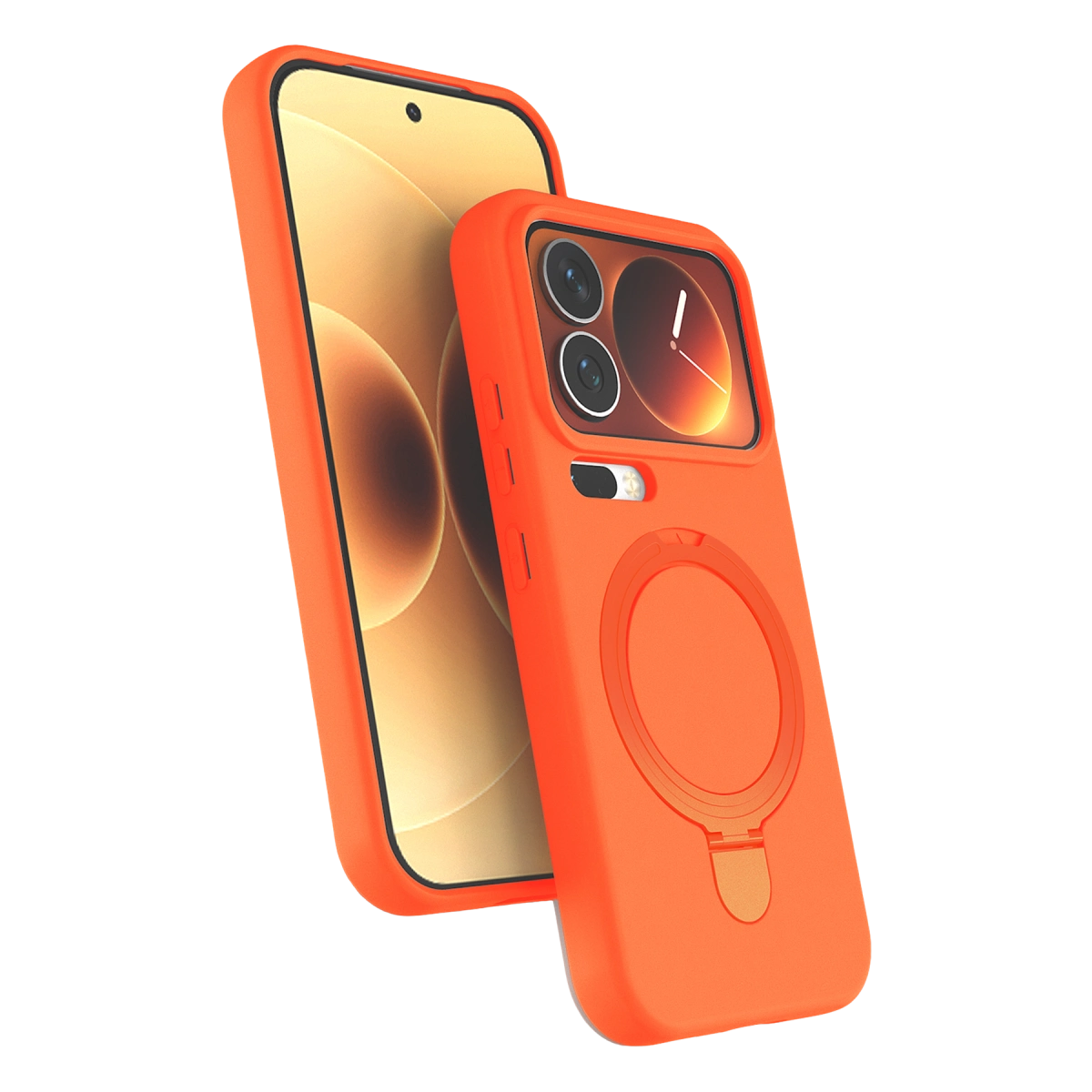 Xiaomi Mi 17 Pro Max Regal Magsafe Standlı Kapak - Turuncu