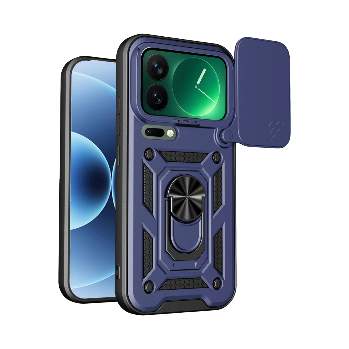 Xiaomi Mi 17 Pro Pars Lens Yüzüklü Silikon - Lacivert