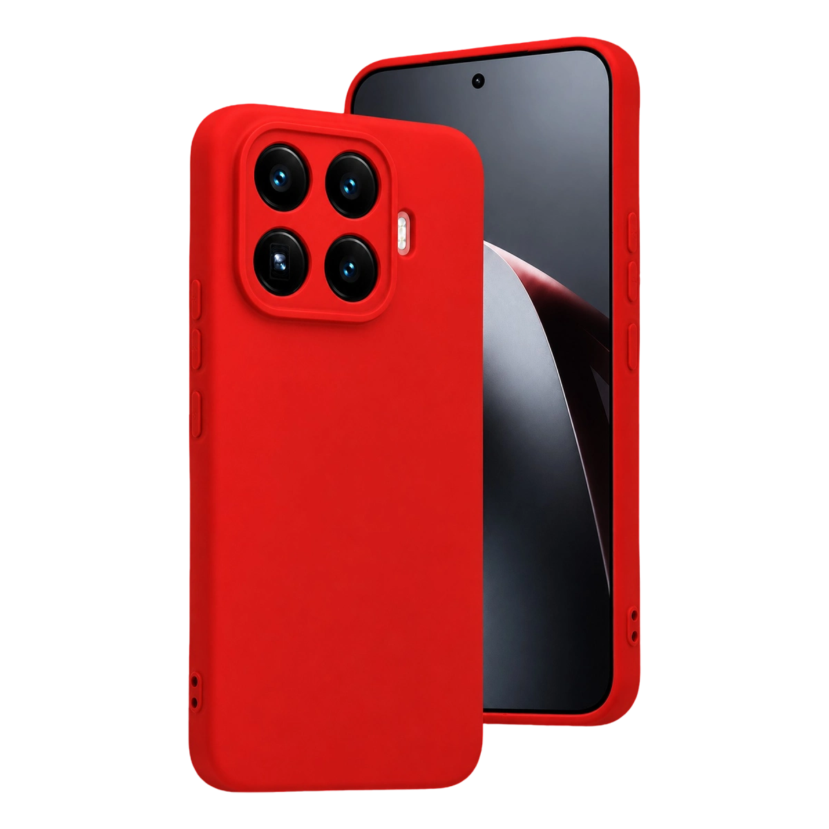 Xiaomi Mi 17t Nano İçi Kadife Silikon - Kırmızı