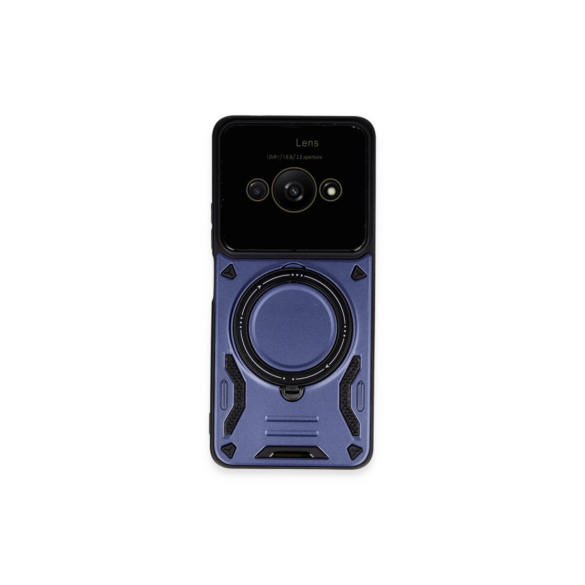 Xiaomi Poco C61 Kılıf Joy Lens Standlı Kapak - Lacivert