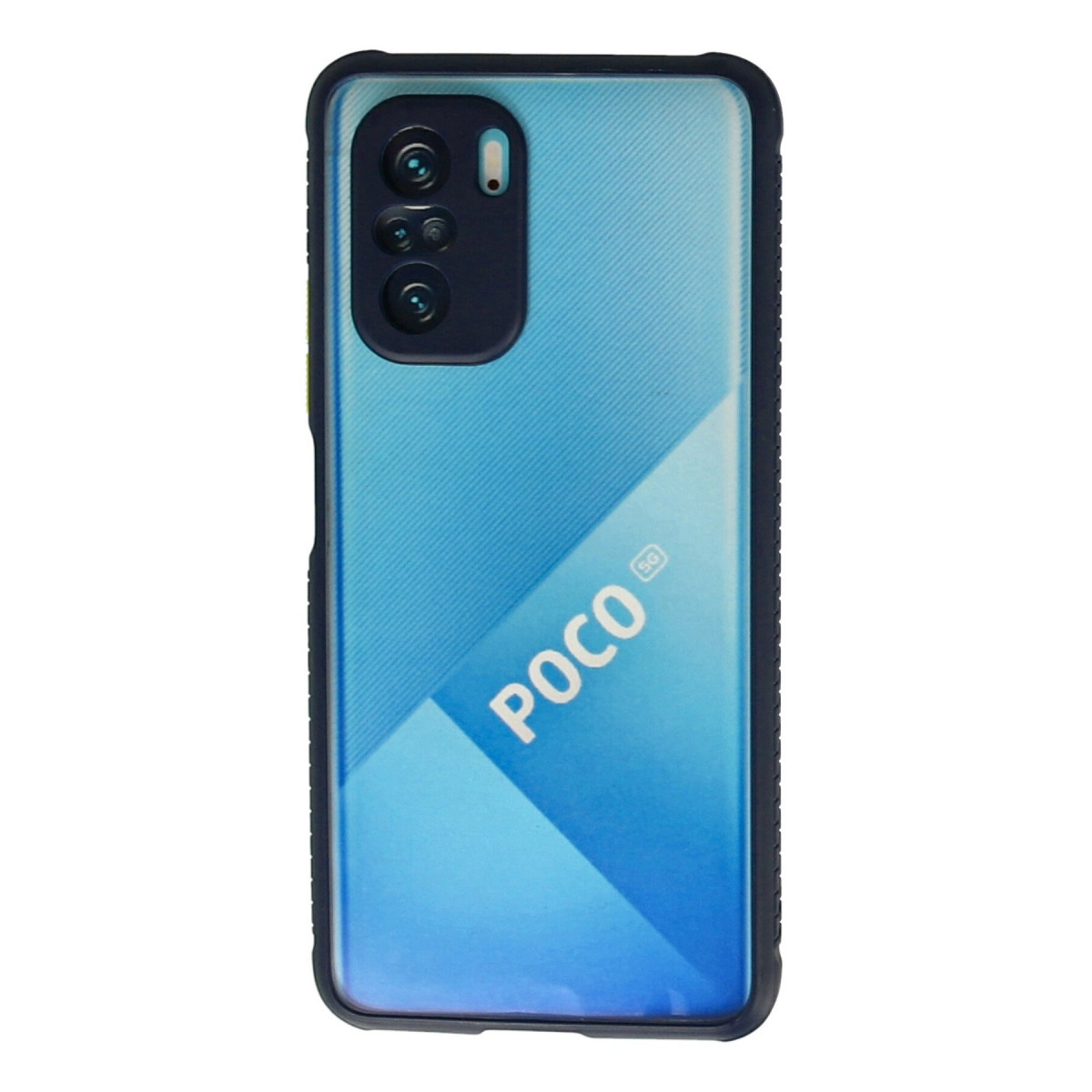 Xiaomi Poco F3 Kılıf Miami Şeffaf Silikon - Lacivert