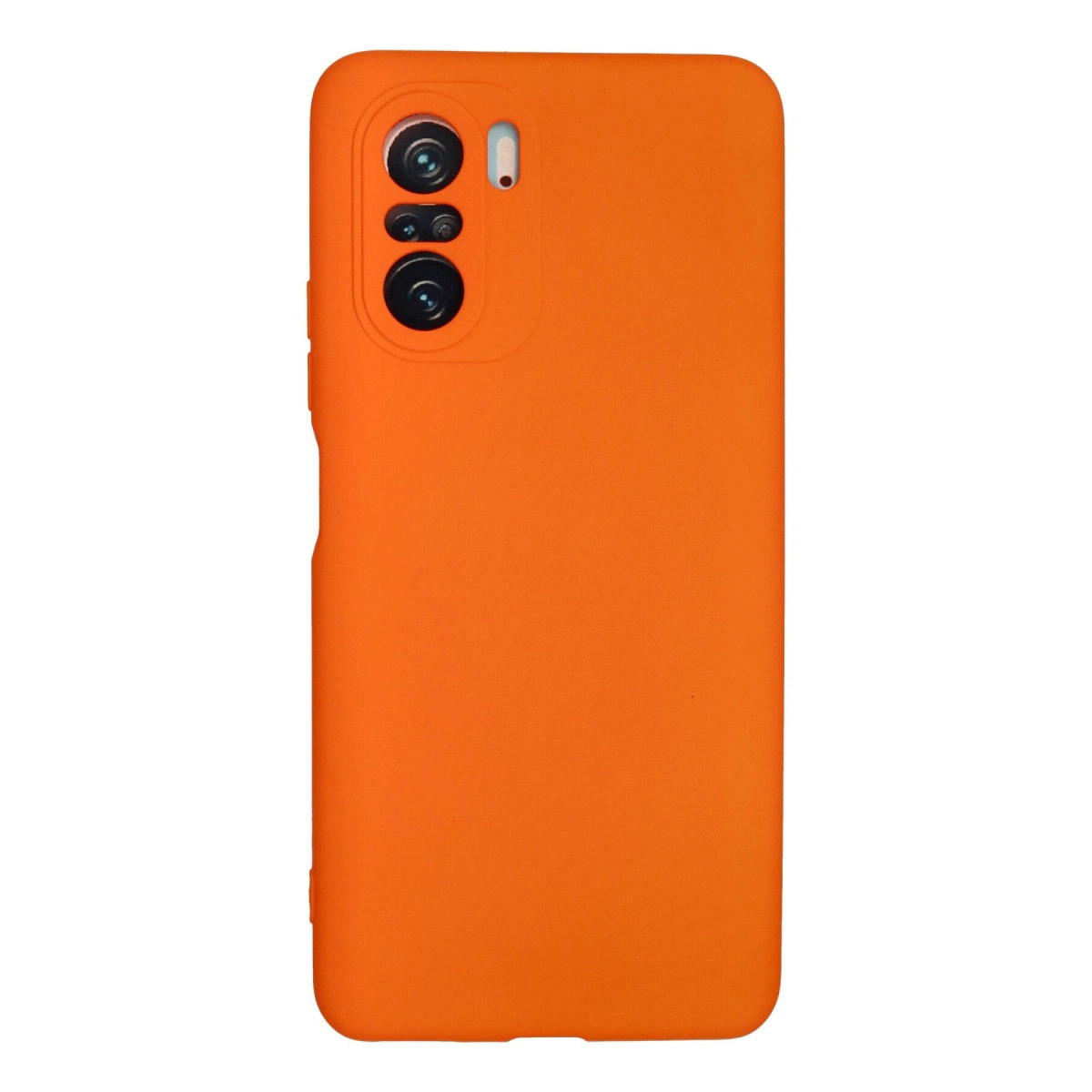 Xiaomi Poco F3 Kılıf Nano İçi Kadife Silikon - Turuncu