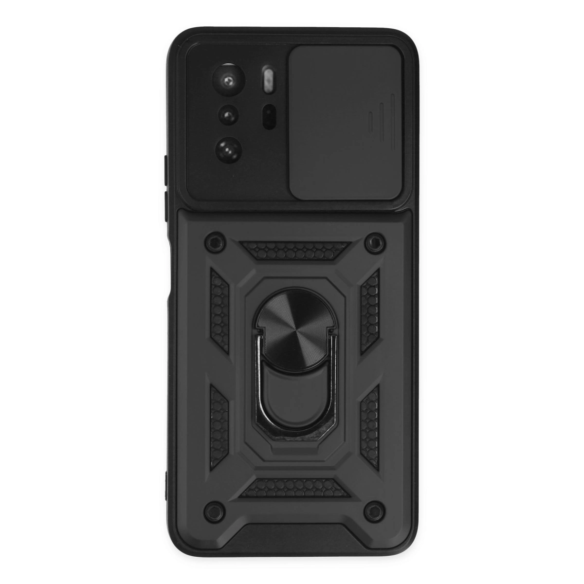 Xiaomi Poco X3 Gt Kılıf Pars Lens Yüzüklü Silikon - Siyah