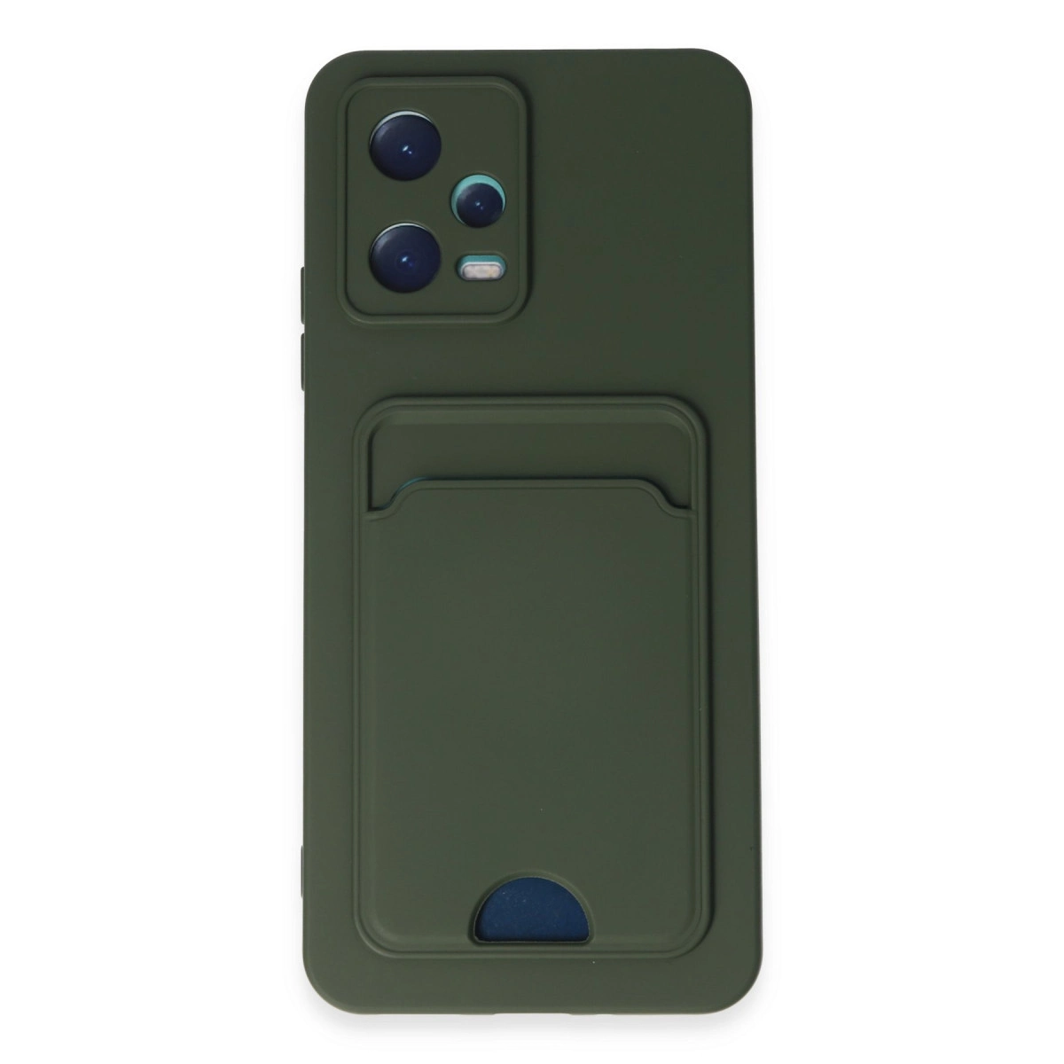 Xiaomi Poco X5 5g Kılıf Kelvin Kartvizitli Silikon - Koyu Yeşil