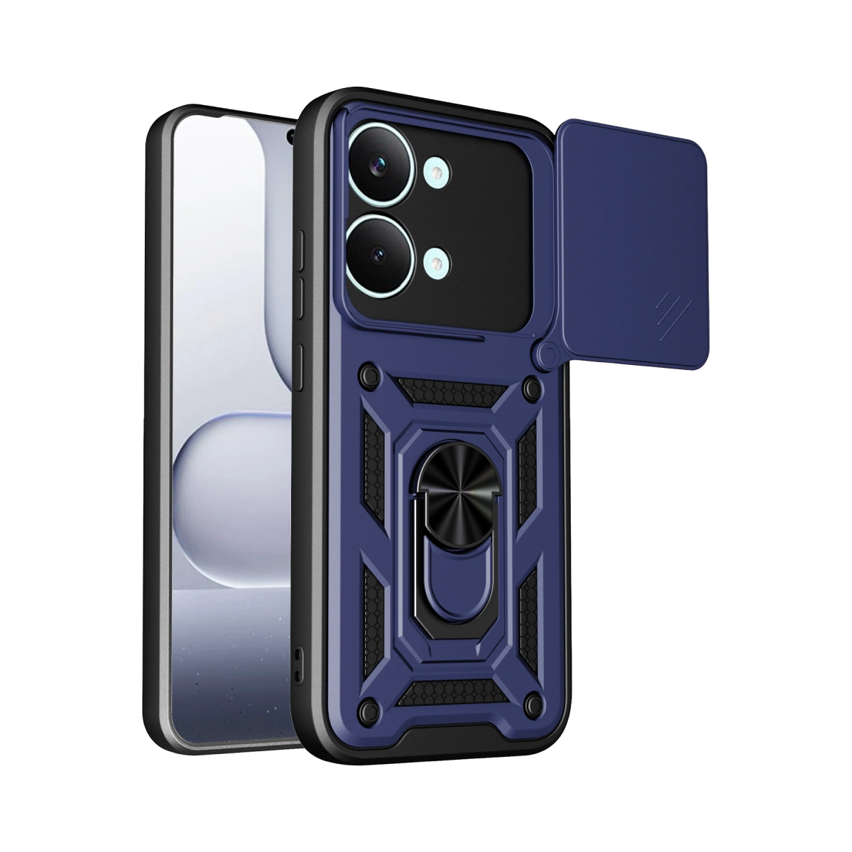Xiaomi Poco X8 Pro Max Pars Lens Yüzüklü Silikon - Lacivert