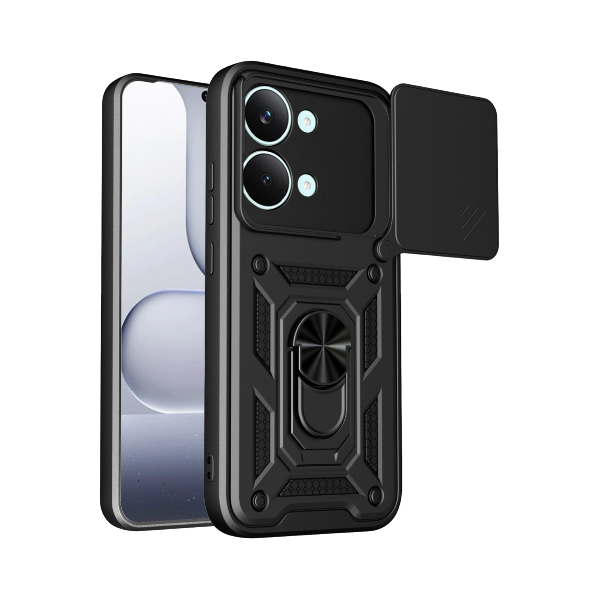 Xiaomi Poco X8 Pro Max Pars Lens Yüzüklü Silikon - Siyah