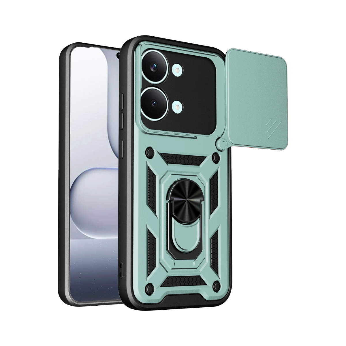 Xiaomi Poco X8 Pro Max Pars Lens Yüzüklü Silikon - Yeşil