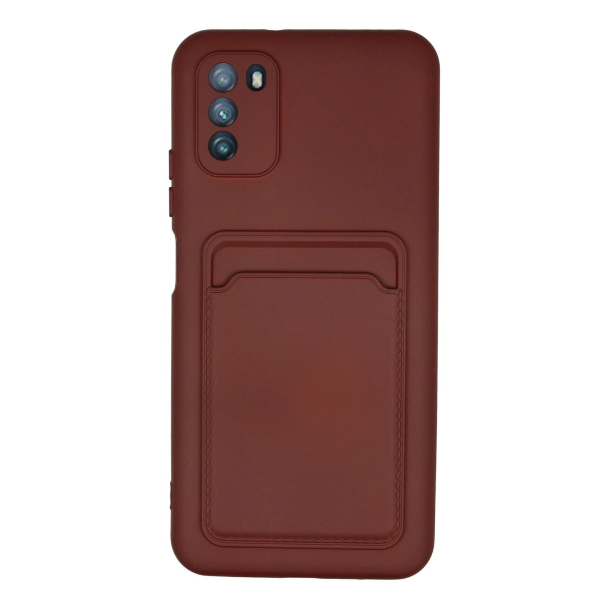 Xiaomi Pocophone M3 Kılıf Kelvin Kartvizitli Silikon - Bordo