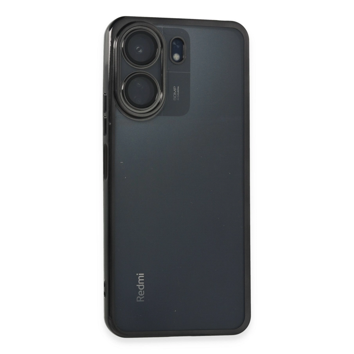 Xiaomi Redmi 13c Kılıf Razer Lensli Silikon - Siyah