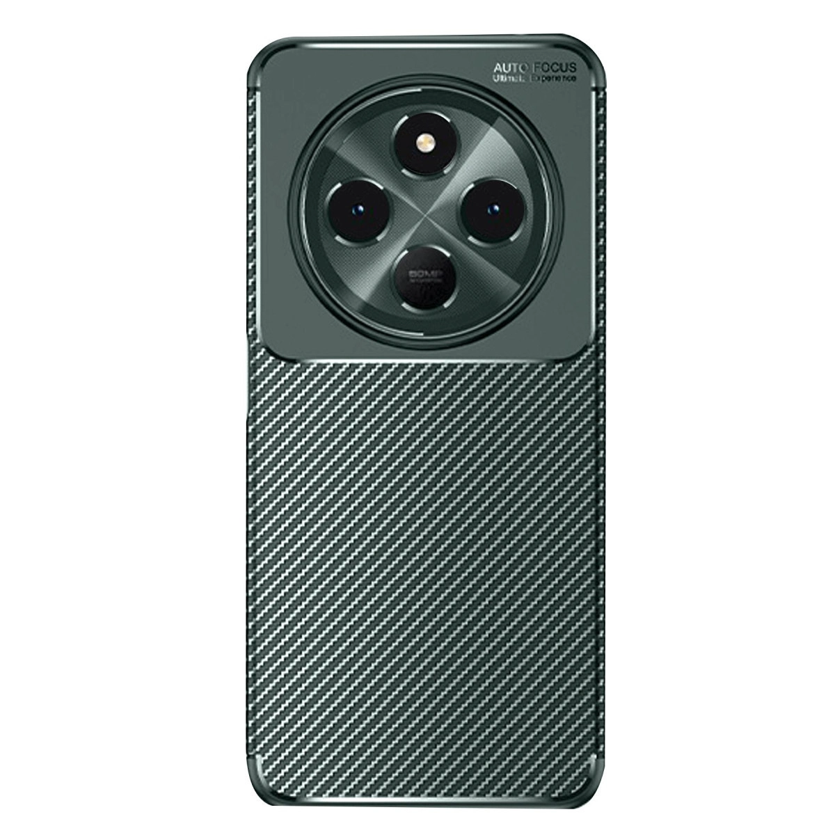 Xiaomi Redmi 14c Kılıf Auto Focus Karbon Kapak - Koyu Yeşil
