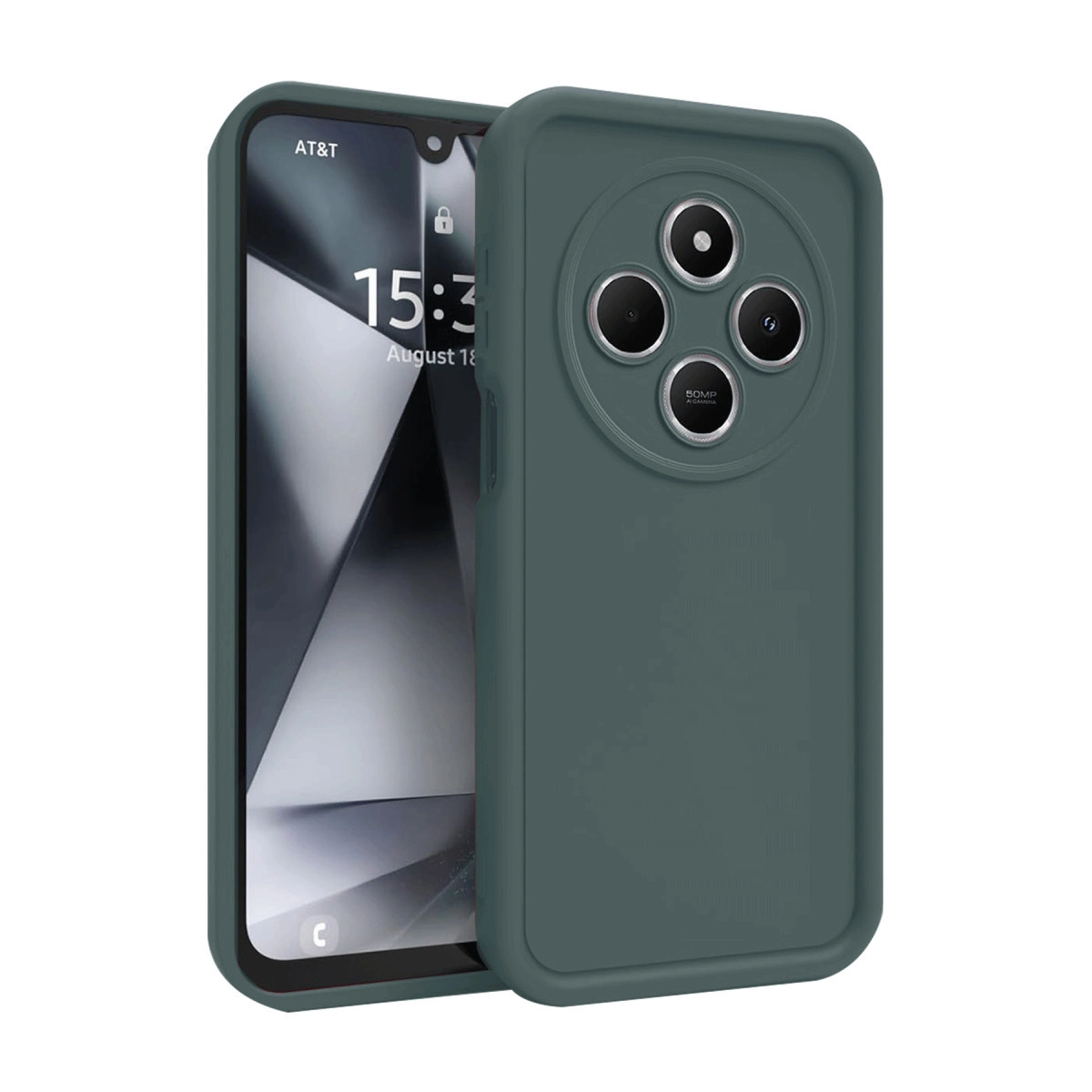 Xiaomi Redmi 14c Kılıf Viera Silikon - Koyu Yeşil