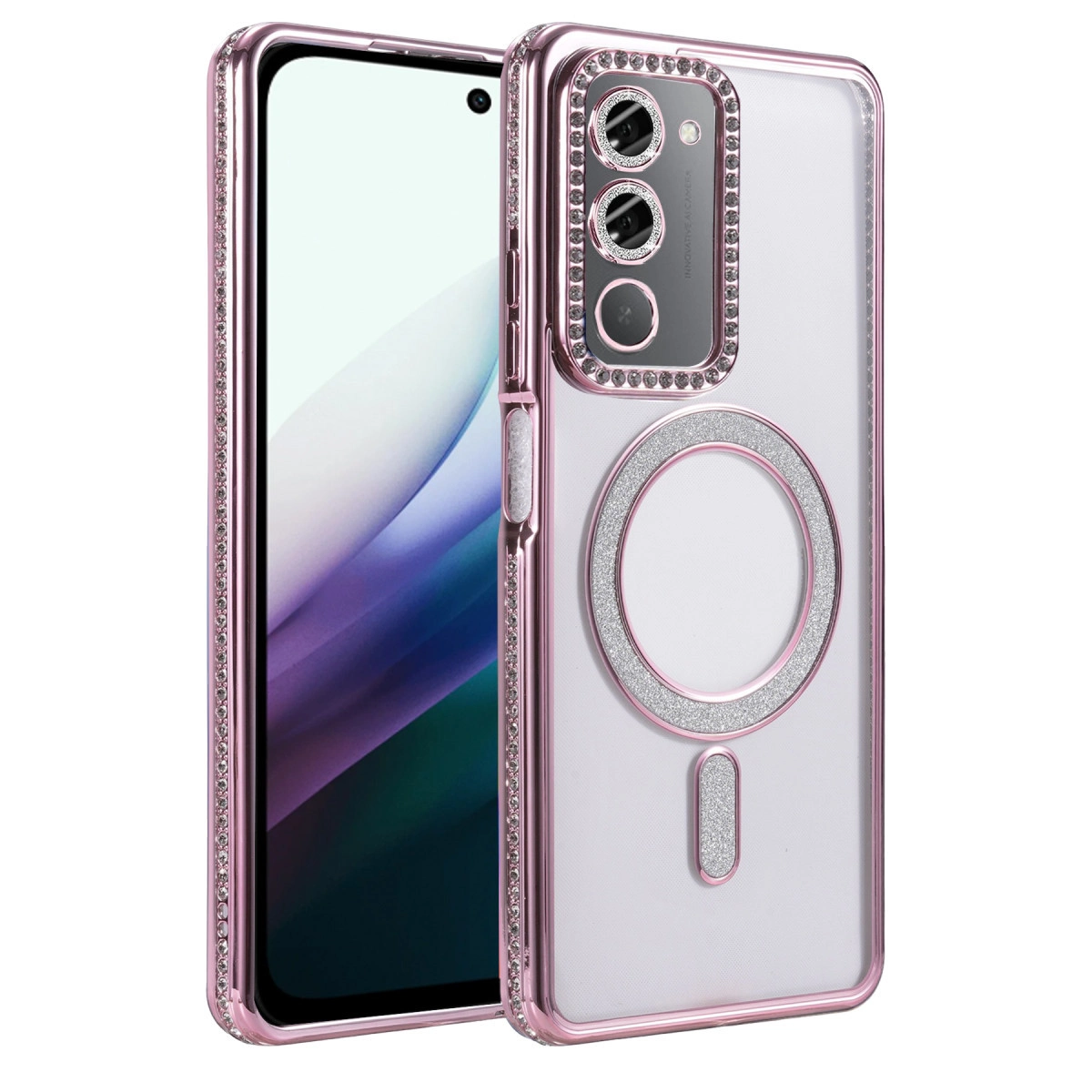 Xiaomi Redmi 15 4g Joke Simli Magneticsafe Kılıf - Pembe