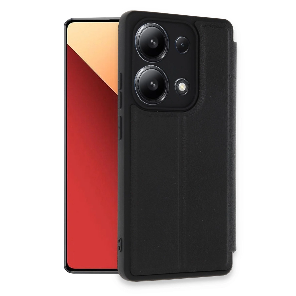 Xiaomi Redmi Note 13 4g Kılıf Flip Cover - Siyah