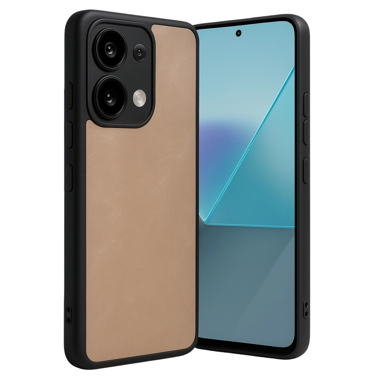 Xiaomi Redmi Note 13 Pro 5g Kılıf Aras Deri Kapak - Pudra
