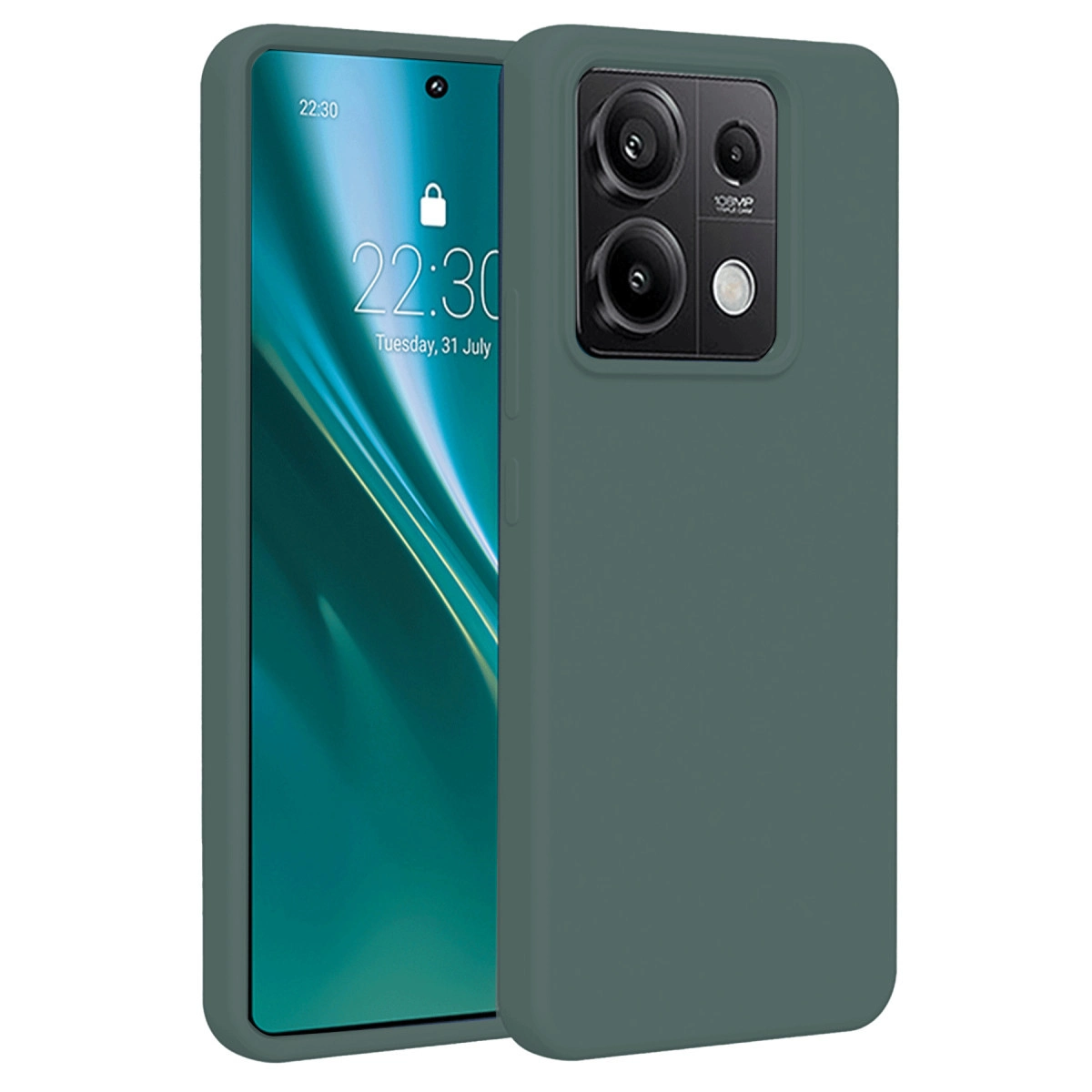 Xiaomi Redmi Note 13 Pro 5g Kılıf First Silikon - Koyu Yeşil