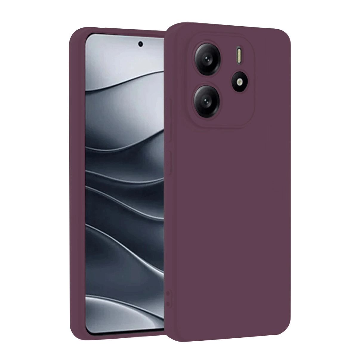 Xiaomi Redmi Note 14 4g Kılıf First Silikon - Mürdüm