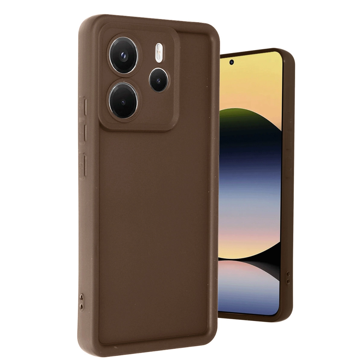 Xiaomi Redmi Note 14 4g Kılıf Viera Silikon - Kahverengi