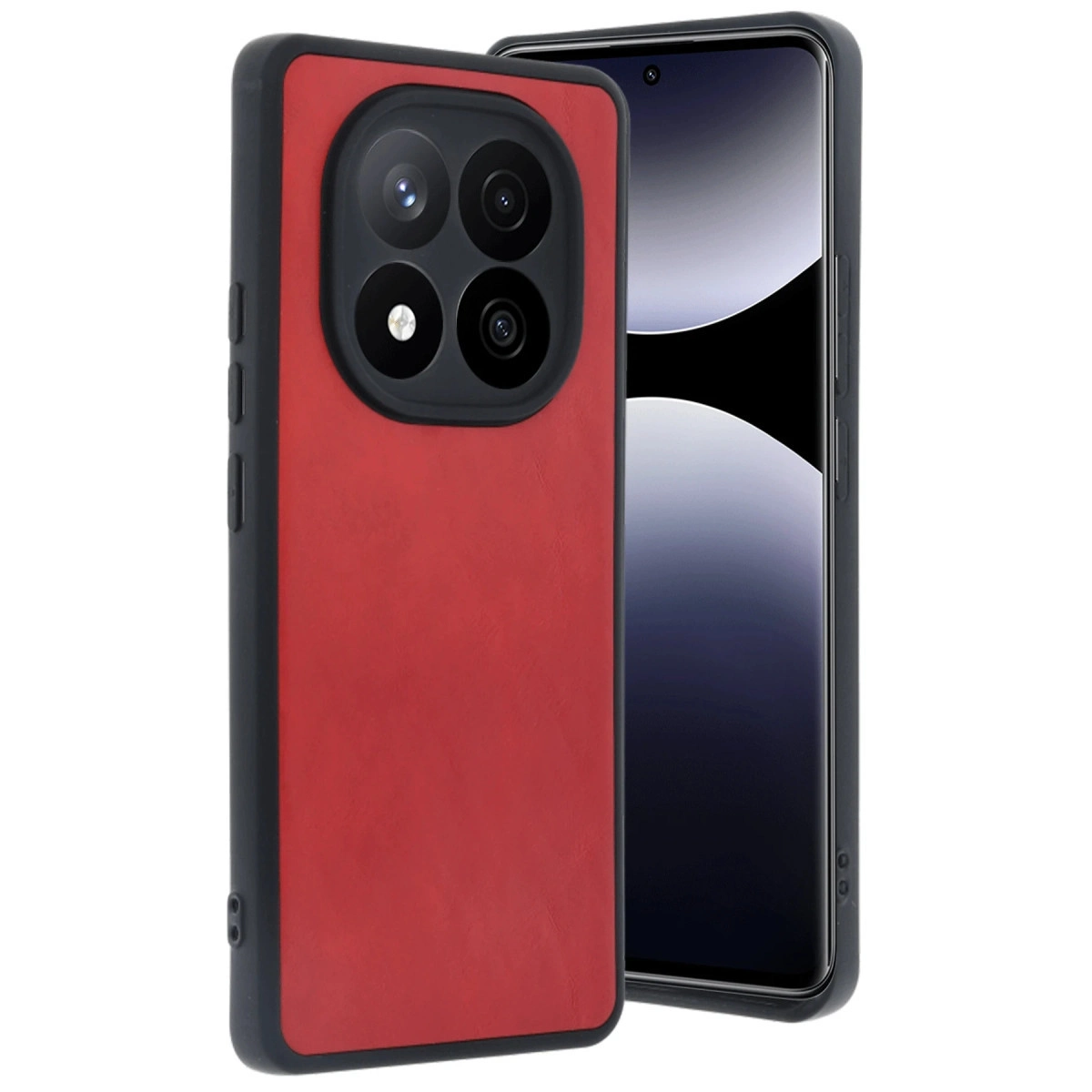 Xiaomi Redmi Note 14 Pro 4g Kılıf Aras Deri Kapak - Kırmızı