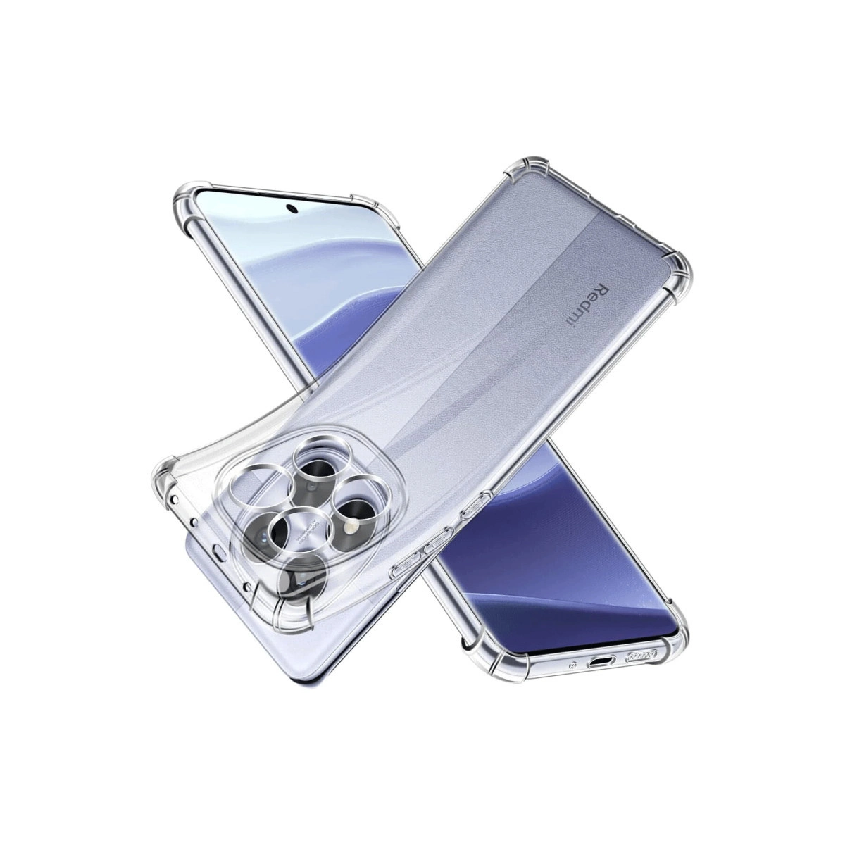 Xiaomi Redmi Note 14 Pro 5g Kılıf Lüx Şeffaf Silikon