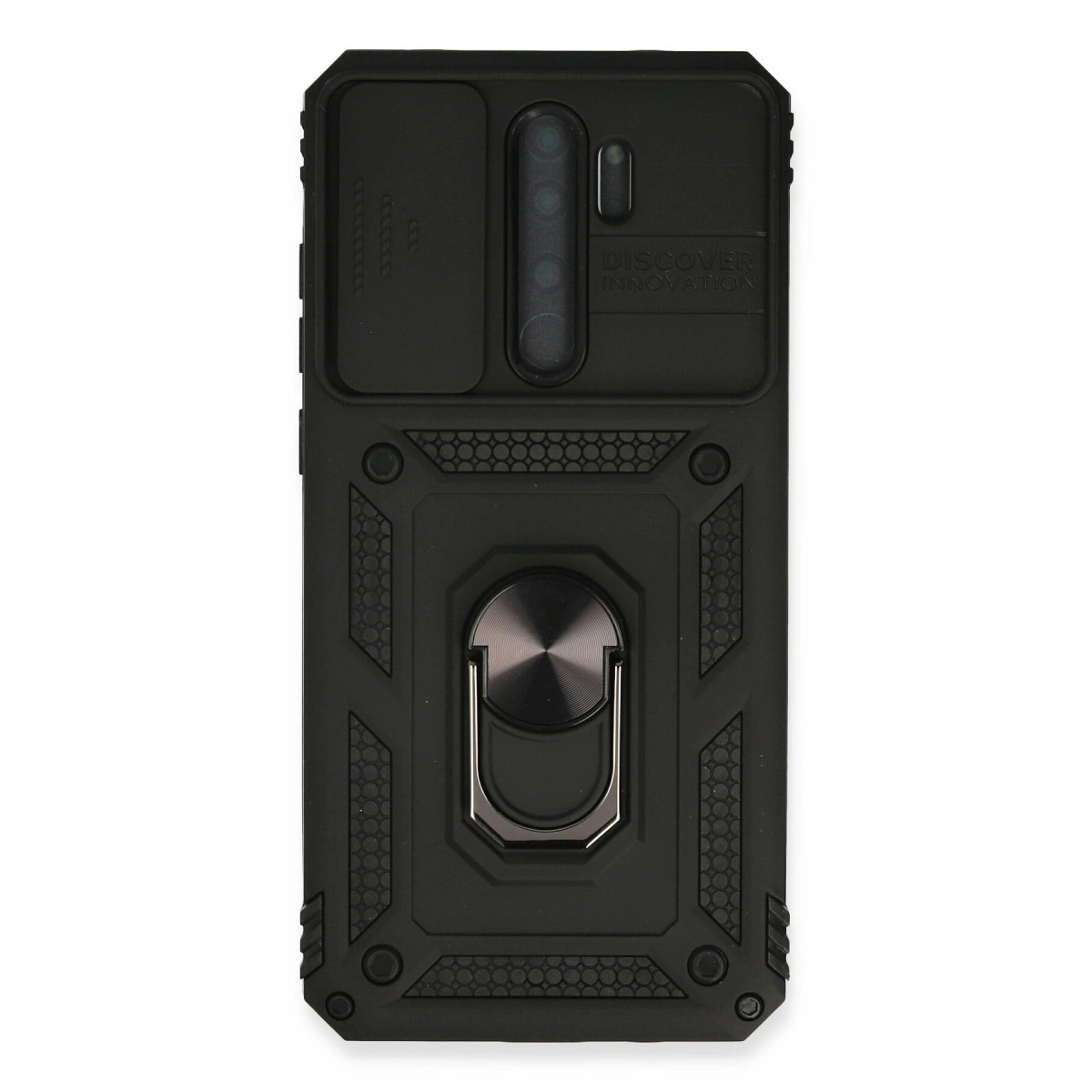 Xiaomi Redmi Note 8 Pro Kılıf Pars Lens Yüzüklü Silikon - Siyah