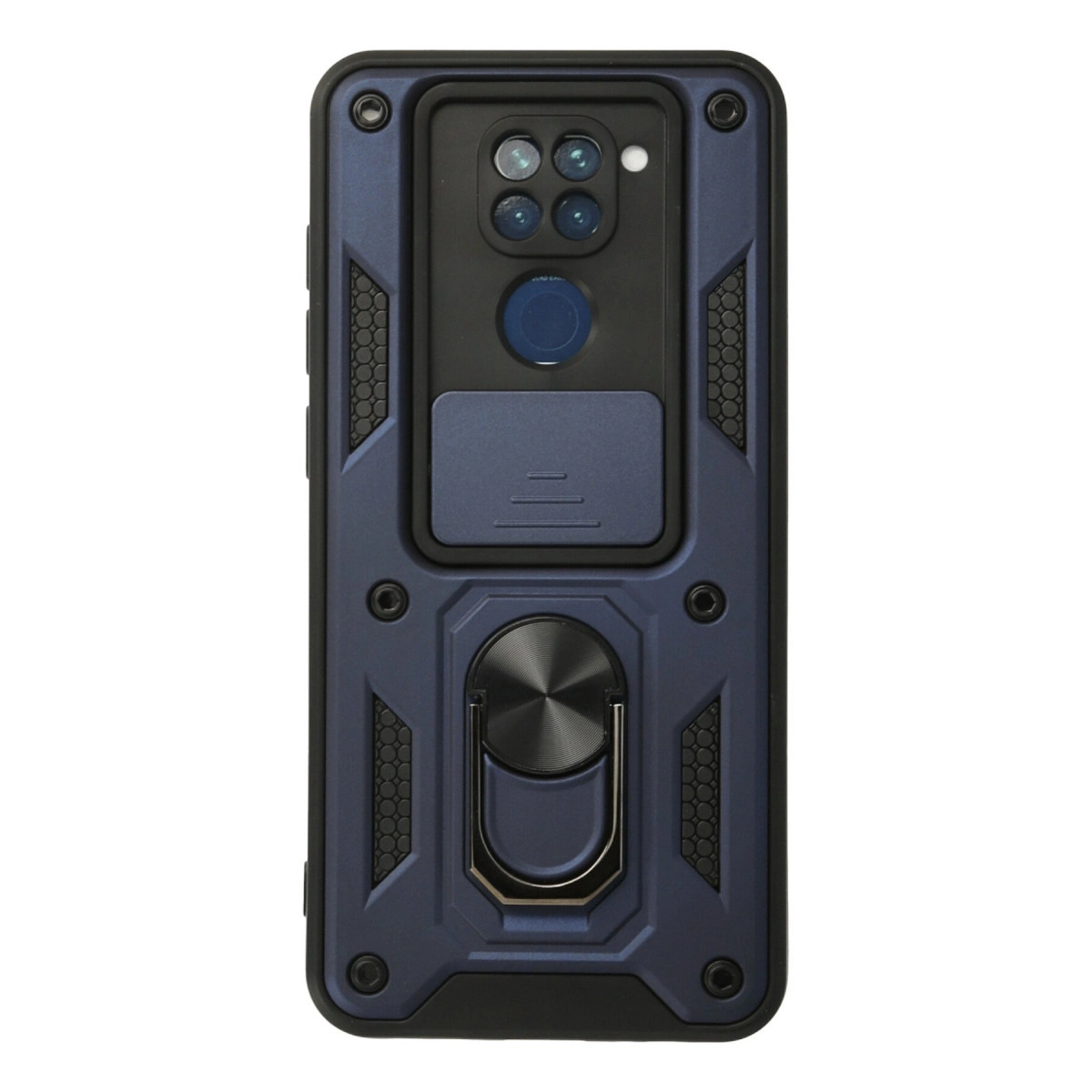Xiaomi Redmi Note 9 Kılıf Pars Lens Yüzüklü Silikon - Lacivert