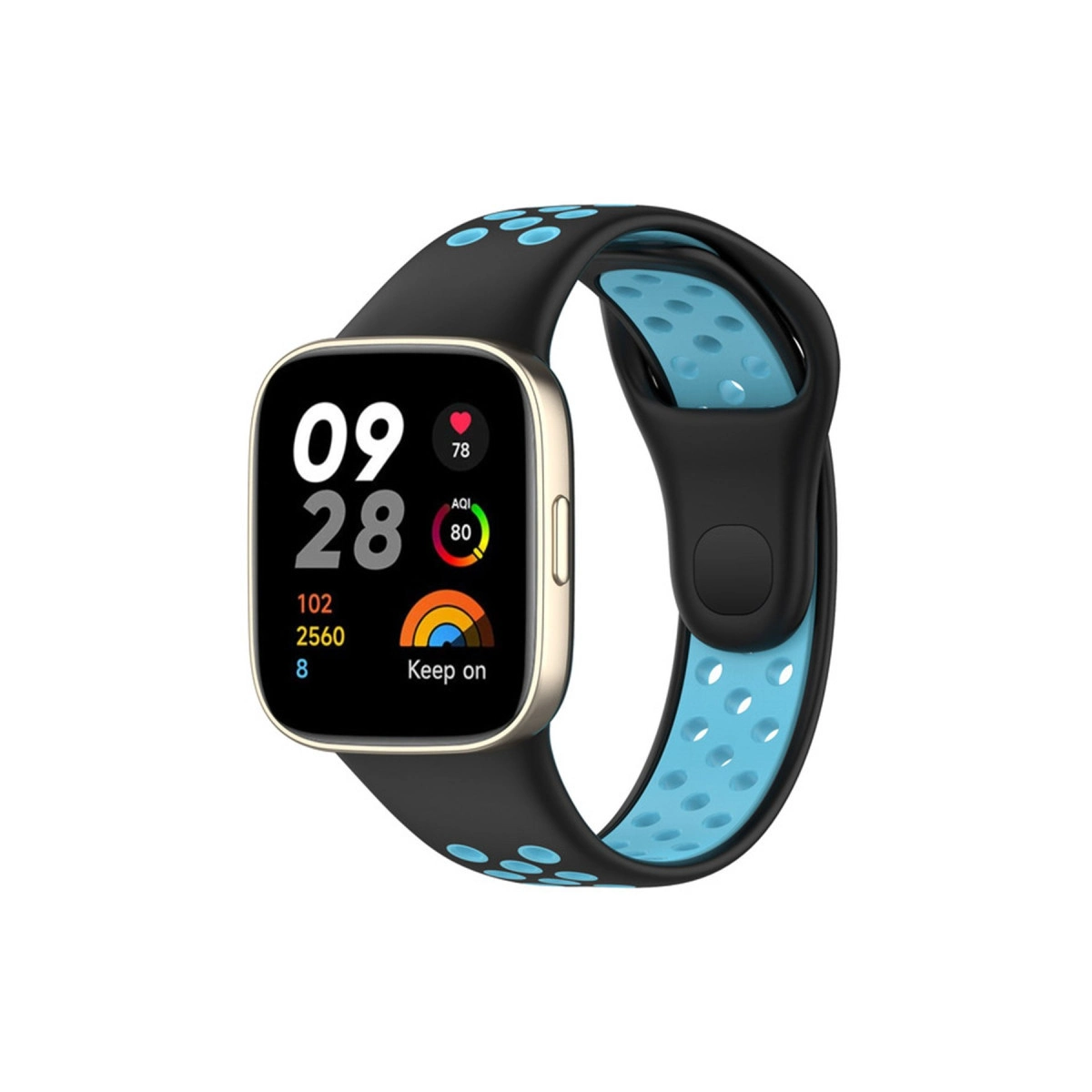 Xiaomi Redmi Watch 3 Spor Delikli Kordon - Siyah-mavi